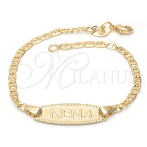 Gold Filled Bracelet — ID Bracelet Mariner Design Polished 03.32. 01 MM — main product view — SKU 119778 | Oro Laminado brazalete — ID Bracelet Mariner diseño pulido 03.32. 01 MM — SKU 119778