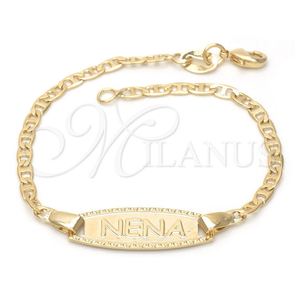 Gold Filled Bracelet — ID Bracelet Mariner Design Polished 03.32. 01 MM — main product view — SKU 119778 | Oro Laminado brazalete — ID Bracelet Mariner diseño pulido 03.32. 01 MM — SKU 119778