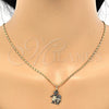 Oro Laminado Pendant Necklace, Gold Filled Style Little Girl and Star Design, Polished, Golden Finish, 04.106.0001.20 (02 MM Thickness, 20 Inches Length)