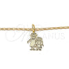 Oro Laminado Pendant Necklace, Gold Filled Style Little Girl and Star Design, Polished, Golden Finish, 04.106.0001.20 (02 MM Thickness, 20 Inches Length)