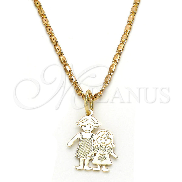 Gold Filled Necklace — Pendant Necklace Little Girl and Star Design Polished — main product view — SKU 119796 | Oro Laminado collar — Pendant Necklace Little Girl and estrella diseño pulido — SKU 119796