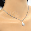 Rhodium Gold Filled Pendant Necklace, Little Girl Design, Polished, Rhodium Finish, 04.106.0001.1.20 (02 MM Thickness, 20 Inches Length)