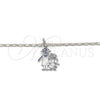 Rhodium Gold Filled Pendant Necklace, Little Girl Design, Polished, Rhodium Finish, 04.106.0001.1.20 (02 MM Thickness, 20 Inches Length)