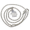 Rhodium Gold Filled Pendant Necklace, Little Girl Design, Polished, Rhodium Finish, 04.106.0001.1.20 (02 MM Thickness, 20 Inches Length)