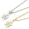 Rhodium Gold Filled Pendant Necklace, Little Girl and Little Boy Design, Polished, Rhodium Finish, 04.106.0002.1.20 (02 MM Thickness, 20 Inches Length)