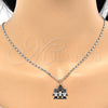 Rhodium Gold Filled Pendant Necklace, Little Girl and Little Boy Design, Polished, Rhodium Finish, 04.106.0003.1.20 (02 MM Thickness, 20 Inches Length)