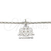 Rhodium Gold Filled Pendant Necklace, Little Girl and Little Boy Design, Polished, Rhodium Finish, 04.106.0003.1.20 (02 MM Thickness, 20 Inches Length)