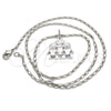 Rhodium Gold Filled Pendant Necklace, Little Girl and Little Boy Design, Polished, Rhodium Finish, 04.106.0003.1.20 (02 MM Thickness, 20 Inches Length)