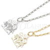 Rhodium Gold Filled Pendant Necklace, Little Girl and Little Boy Design, Polished, Rhodium Finish, 04.106.0003.1.20 (02 MM Thickness, 20 Inches Length)