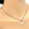 Rhodium Gold Filled Pendant Necklace, Little Girl and Star Design, Polished, Rhodium Finish, 04.106.0004.1.20 (02 MM Thickness, 20 Inches Length)