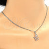 Rhodium Gold Filled Pendant Necklace, Little Girl Design, Polished, Rhodium Finish, 04.106.0006.1.20 (02 MM Thickness, 20 Inches Length)