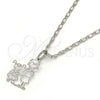 Rhodium Gold Filled Pendant Necklace, Little Girl Design, Polished, Rhodium Finish, 04.106.0006.1.20 (02 MM Thickness, 20 Inches Length)