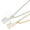 Rhodium Gold Filled Pendant Necklace, Little Girl Design, Polished, Rhodium Finish, 04.106.0006.1.20 (02 MM Thickness, 20 Inches Length)
