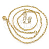 Oro Laminado Pendant Necklace, Gold Filled Style Little Boy Design, Polished, Golden Finish, 04.106.0007.20 (02 MM Thickness, 20 Inches Length)