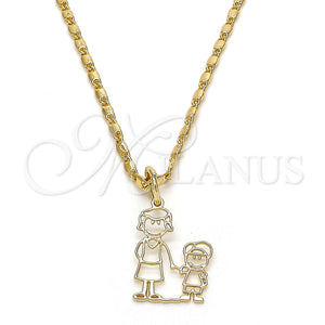 Gold Filled Necklace — Pendant Necklace Little Boy Design Polished 04. 02 — main product view — SKU 119808 | Oro Laminado collar — Pendant Necklace Little Boy diseño pulido 04. 02 — SKU 119808