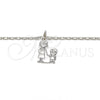 Rhodium Gold Filled Pendant Necklace, Little Boy Design, Polished, Rhodium Finish, 04.106.0007.1.20 (02 MM Thickness, 20 Inches Length)