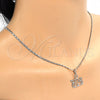 Rhodium Gold Filled Pendant Necklace, Little Boy and Little Girl Design, Polished, Rhodium Finish, 04.106.0008.1.20 (02 MM Thickness, 20 Inches Length)