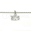 Rhodium Gold Filled Pendant Necklace, Little Boy and Little Girl Design, Polished, Rhodium Finish, 04.106.0008.1.20 (02 MM Thickness, 20 Inches Length)