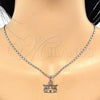 Rhodium Gold Filled Pendant Necklace, Little Girl Design, Polished, Rhodium Finish, 04.106.0009.1.20 (02 MM Thickness, 20 Inches Length)