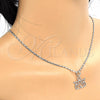 Rhodium Gold Filled Pendant Necklace, Little Girl Design, Polished, Rhodium Finish, 04.106.0009.1.20 (02 MM Thickness, 20 Inches Length)