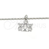 Rhodium Gold Filled Pendant Necklace, Little Girl Design, Polished, Rhodium Finish, 04.106.0009.1.20 (02 MM Thickness, 20 Inches Length)