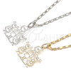 Rhodium Gold Filled Pendant Necklace, Little Girl Design, Polished, Rhodium Finish, 04.106.0009.1.20 (02 MM Thickness, 20 Inches Length)