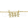 Oro Laminado Pendant Necklace, Gold Filled Style Little Girl Design, Polished, Golden Finish, 04.106.0010.20 (02 MM Thickness, 20 Inches Length)