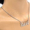 Rhodium Gold Filled Pendant Necklace, Little Boy and Little Girl Design, Polished, Rhodium Finish, 04.106.0014.1.20 (02 MM Thickness, 20 Inches Length)
