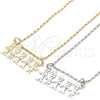 Rhodium Gold Filled Pendant Necklace, Little Boy and Little Girl Design, Polished, Rhodium Finish, 04.106.0014.1.20 (02 MM Thickness, 20 Inches Length)