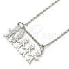 Rhodium Gold Filled Pendant Necklace, Little Boy Design, Polished, Rhodium Finish, 04.106.0015.1.20 (02 MM Thickness, 20 Inches Length)