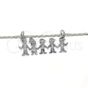 Rhodium Gold Filled Pendant Necklace, Little Boy Design, Polished, Rhodium Finish, 04.106.0015.1.20 (02 MM Thickness, 20 Inches Length)