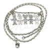 Rhodium Gold Filled Pendant Necklace, Little Girl Design, Polished, Rhodium Finish, 04.106.0016.1.20 (02 MM Thickness, 20 Inches Length)