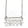 Rhodium Gold Filled Pendant Necklace, Little Girl Design, Polished, Rhodium Finish, 04.106.0016.1.20 (02 MM Thickness, 20 Inches Length)