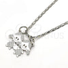 Rhodium Gold Filled Pendant Necklace, Little Girl Design, Polished, Rhodium Finish, 04.106.0018.1.20 (02 MM Thickness, 20 Inches Length)