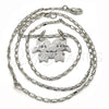 Rhodium Gold Filled Pendant Necklace, Little Girl Design, Polished, Rhodium Finish, 04.106.0018.1.20 (02 MM Thickness, 20 Inches Length)