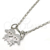 Rhodium Gold Filled Pendant Necklace, Little Girl Design, Polished, Rhodium Finish, 04.106.0019.1.20 (02 MM Thickness, 20 Inches Length)