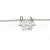 Rhodium Gold Filled Pendant Necklace, Little Girl Design, Polished, Rhodium Finish, 04.106.0019.1.20 (02 MM Thickness, 20 Inches Length)