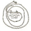 Rhodium Gold Filled Pendant Necklace, Little Girl Design, Polished, Rhodium Finish, 04.106.0019.1.20 (02 MM Thickness, 20 Inches Length)