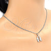 Rhodium Gold Filled Pendant Necklace, Little Girl and Little Boy Design, Polished, Rhodium Finish, 04.106.0020.1.20 (02 MM Thickness, 20 Inches Length)