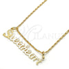 Oro Laminado Pendant Necklace, Gold Filled Style Nameplate Design, Polished, Golden Finish, 04.106.0021.20 (02 MM Thickness, 20 Inches Length)