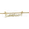 Oro Laminado Pendant Necklace, Gold Filled Style Nameplate Design, Polished, Golden Finish, 04.106.0021.20 (02 MM Thickness, 20 Inches Length)