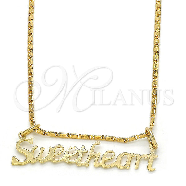 Gold Filled Necklace — Pendant Necklace Nameplate Design Polished 04. 02 MM — main product view — SKU 119837 | Oro Laminado collar — Pendant Necklace Nameplate diseño pulido 04. 02 MM — SKU 119837