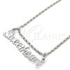 Rhodium Gold Filled Pendant Necklace, Polished, Rhodium Finish, 04.106.0021.1.20 (02 MM Thickness, 20 Inches Length)