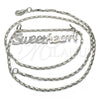 Rhodium Gold Filled Pendant Necklace, Polished, Rhodium Finish, 04.106.0021.1.20 (02 MM Thickness, 20 Inches Length)