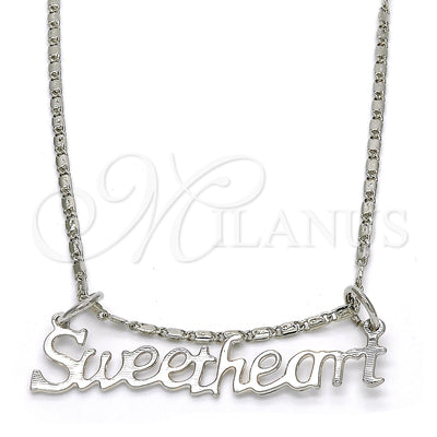 White Gold Filled Rhodium Gold-Filled Necklace 04.106.0021.1.20 for wholesale, main product view