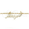Oro Laminado Pendant Necklace, Gold Filled Style Nameplate Design, Polished, Golden Finish, 04.106.0022.20 (02 MM Thickness, 20 Inches Length)