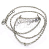 Rhodium Gold Filled Pendant Necklace, Polished, Rhodium Finish, 04.106.0022.1.20 (02 MM Thickness, 20 Inches Length)