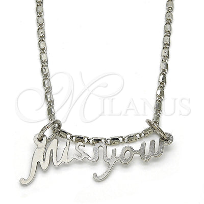 White Gold Filled Rhodium Gold-Filled Necklace 04.106.0022.1.20 for wholesale, main product view