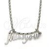 Rhodium Gold Filled Pendant Necklace, Polished, Rhodium Finish, 04.106.0022.1.20 (02 MM Thickness, 20 Inches Length)