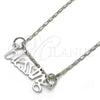 Rhodium Gold Filled Pendant Necklace, Polished, Rhodium Finish, 04.106.0023.1.20 (02 MM Thickness, 20 Inches Length)